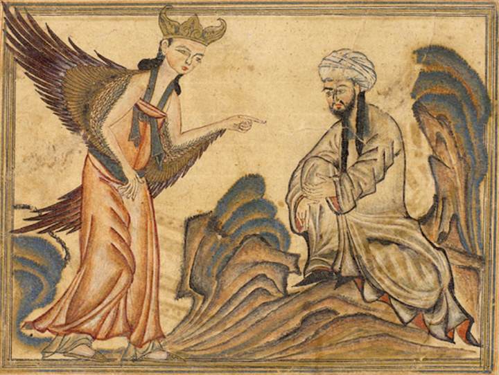 Mohammed Receiving Revelation from the Angel Gabriel Photo From Wikipedia Commons